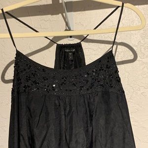 Eileen Fisher Black Sequin Flowy Sleeveless Dress